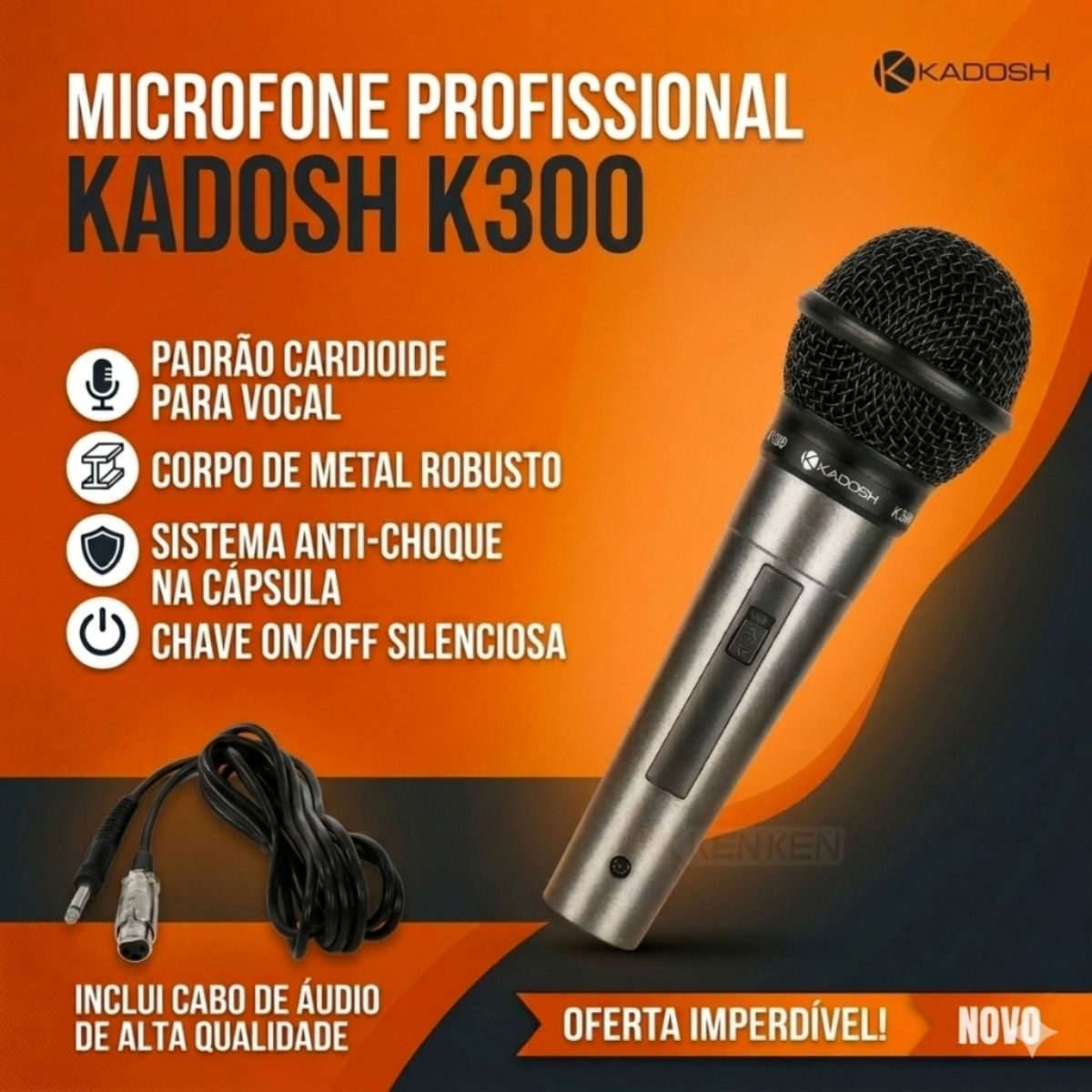 Microfone profissional Kadosh K300